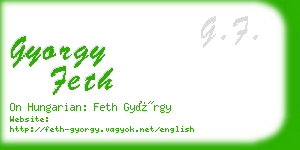 gyorgy feth business card